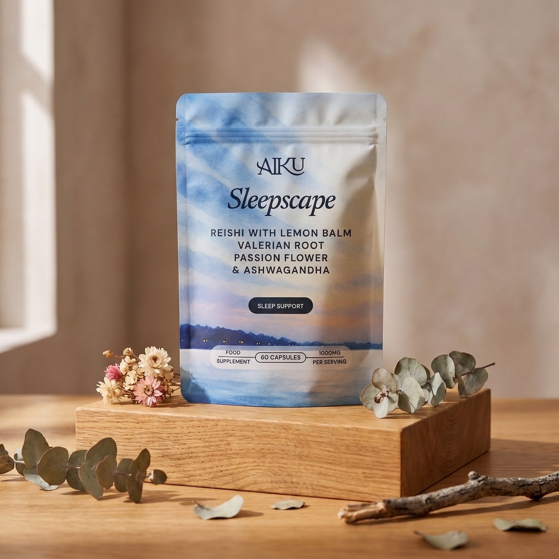 Aiku Sleepscape Natural Sleep Supplements Without Melatonin for Deeper Sleep