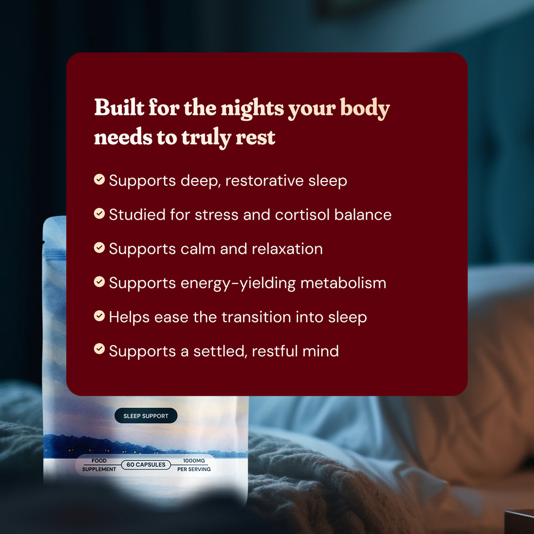 Aiku Sleepscape Natural Sleep Supplements Without Melatonin for Deeper Sleep